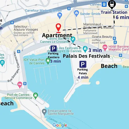 Deluxe Seaview Balcony - 2 Min Palais & Апартаменты