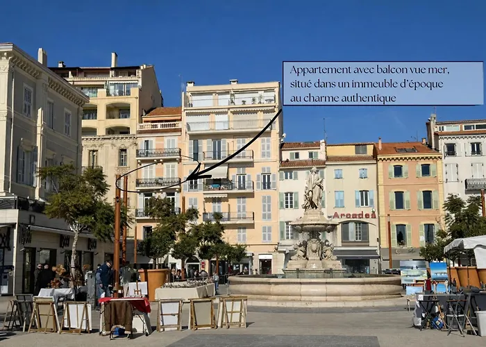 Deluxe Seaview Balcony - 2 Min Palais & Lägenhet Cannes